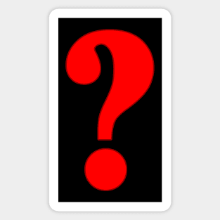 Question Mark ? Emoji in Red Sticker